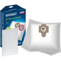 WORWO 4 stofzuigzakken, compatibel met stofzuigers van Siemens en Bosch, modellen GL30 en GH