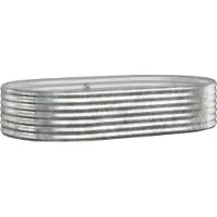 Syfax Plantenbak 175x100x36 cm gegalvaniseerd staal zilverkleurig
