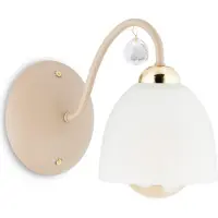 HowHomely Tina - Wandlamp - Beige - Galvanisch Goud - Glas