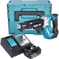 Makita DFR 552 RT1J accu-magazijnschroevendraaier 18 V 25 - 55 mm borstelloos + 1x accu 5.0 Ah + lader + Makpac