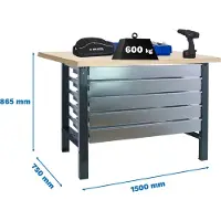 Simonwork (bancos De Trabajo) Bt6 5box Metaalplank 865x1500x750 Mm