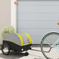 Prolenta Maison Exclusive - Fietsaanhanger, zwart en geel, 30 kg, staal