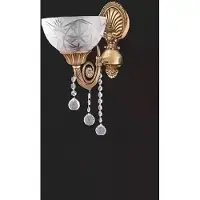AEA Wandlampe Wandleuchten Gold Wandleuchte Lüster Wand Lampen Grau Glas