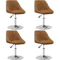 Syfax Eetkamerstoelen draaibaar 4 st fluweel bruin