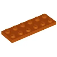 LEGO 2x6 Platte steen 3795 - 50 stuks, donker oranje