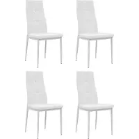 Syfax Eetkamerstoelen 4 st kunstleer wit
