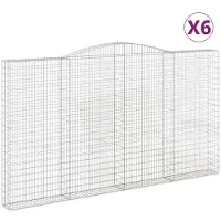 vidaXL Schanskorven 6 st gewelfd 400x30x220/240 cm ijzer