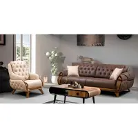 AEA Sofa Klassische Couchen Luxus Möbel Sofas Leder Couch Dreisitzer 3 Sitzer