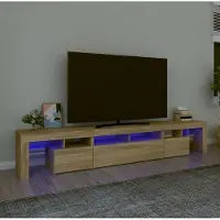 Prolenta Maison Exclusive - TV-meubel met LED-verlichting, Sonoma-eikenhout, 230x36,5x40 cm