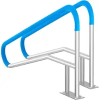Vevor Twee stuks zwembadleuningen, 55 x 32 inch, roestvrij staal, met bevestigingsplaat voor spa's