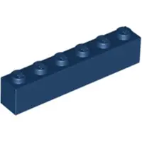LEGO 10 stuks 3009 steenblokje 1x6, basisstenen, 10 donkerblauw