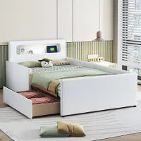 STILVORA TV-meubel 180x40x52 cm van MDF en spaanplaat, wit, met opbergruimte en kabelmanagement