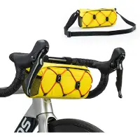 RockBros fietstas voor voorop het stuur, stuurzak met schouderband, geel