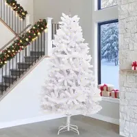 Prolenta Maison Exclusive - Kunstkerstboom, inklapbaar, wit, 300 cm, PVC en staal