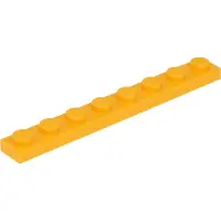 LEGO 1x8 Platte steen 3460 - 50 stuks, lichtoranje