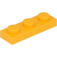 LEGO 1x3 Platte steen 3623 - 50 stuks, lichtoranje