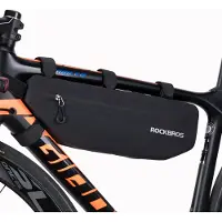 RockBros fietstass voor frame, waterdicht, driehoekig, zwart, ongeveer 3 liter