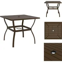 vidaXL Tuintafel bruin, 81,5x81,5x72 cm, staal - Tuintafels
