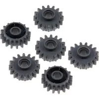 LEGO 6x Technic tandwiel, nieuw, donkergrijs, 16 tanden, glad, 4237267 6542b