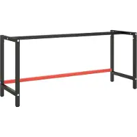 Syfax Werkbankframe 180x57x79 cm metaal matzwart en matrood