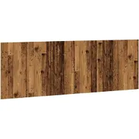 vidaXL Hoofdbord wandmodel 240x1,5x80 cm bewerkt hout oud houtkleurig