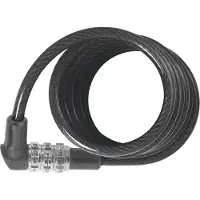 ABUS spiraalkabel slot 3506C - 6 mm dik, flexibel cijferslot - -Security Level 1 - 120 cm - zwart