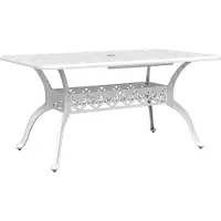 Syfax Tuintafel 150x90x72 cm gietaluminium wit