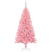 vidaXL - Kerstboom - Roze - 150 - cm - PVC