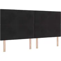 vidaXL LED Hoofdbord met LED-stripverlichting Zwart 200 cm Fluweel