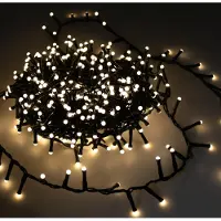 Spetebo 3.06 LED-lichtketting, warmwit/zacht wit - 500 LED's / 11 meter - Compact, knipperend, 8 functies en timer