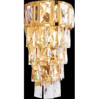 AEA Wandleuchte Wandlampe Wandleuchten Lüster Wand Lampen Kristall Gold