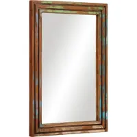Syfax Badkamerspiegel 50x70 cm massief acaciahout en glas