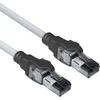 ACT FB4003 S/FTP CAT6A IDC 4PPoE / PoE++ 100W LSZH Patchkabel | Snagless | RJ45 connectoren | Grijs | 3 meter