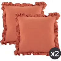 Tiseco Sierkussen (gevuld) ABBY - 45x45 cm, terracotta