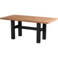 Hartman Tuintafel Heron Carbon Black Frame Natural Rustic Teak Top 180 x 95 cm