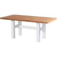 Hartman Tuintafel Heron Royal White Frame Natural Rustic Teak Top 180 x 95 cm