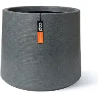 Capi Europe - Sandbag Arc Granite - 50x43 - Antraciet - Bloempot Voor binnen en buiten - Beschikbaar in XL formaten - Breukbestendig - 100% Recyclebaar - Levenslang garantie - NATS8191