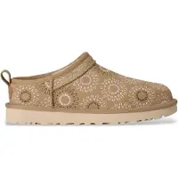 Ugg Dames Classic Micro Sun Stitch leren enkellaarsjes lichtbruin (40), Leer, Plat, Geen, Casual 1178192