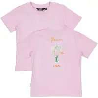 QPI Mini T-shirt met backprint roze Meisjes Katoen Ronde hals Backprint - maat 80