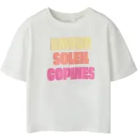 Name it KIDS T-shirt wit Meisjes Katoen Ronde hals Tekst - maat 122/128