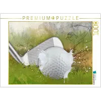 CALVENDO Puzzel: SPORT ontmoet SPLASH - Golf, 1000 stukjes. Afmetingen: 64 x 48 cm. Fotopuzzel met afbeelding van Marion Krätschmer