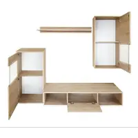 AEA Wohnwand Modern Vitrine TV-Ständer Wohnzimmer Wand Regale