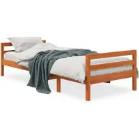 vidaXL Bedframe zonder matras massief grenenhout wasbruin 80x200 cm