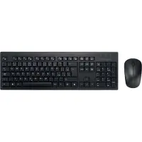 Kensington Sada KM270 EQ, oplaadbare desktopset – draadloos, full-size (100%), draadloos, RF draadloos + Bluetooth, zwart