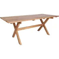 Ebuy24 Muline tuintafel 90x200 cm massief teakhout.