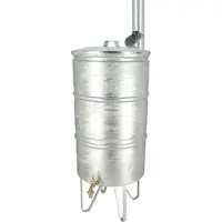 Esschert Design Regenton voor buiten, gemaakt van zink, met een inhoud van 95 liter