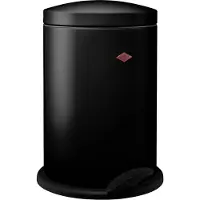 M. Westermann & Co. GmbH Wesco Treteimer Base Softer 116, prullenbak voor de badkamer, afvalbak, staal, zwart, 13 liter, artikelnummer 116212-62