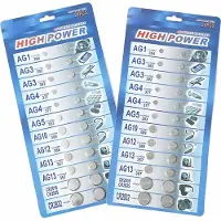 Deleex 48 stuks batterijen mix - AG1/AG3/AG4/AG5/AG10/AG12/AG13 Knoopcelbatterij, HorlogebatterijenCR2016 CR2025 CR2032 - LR621-LR41 -LR626 -LR754 -LR1130 - LR43 LR44