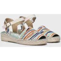 Toni pons Geborduurde espadrilles voor dames met verstelbare enkelband | GARBET