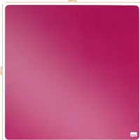 Nobo whiteboard magnetisch gelakt staal 36 x 36 cm roze